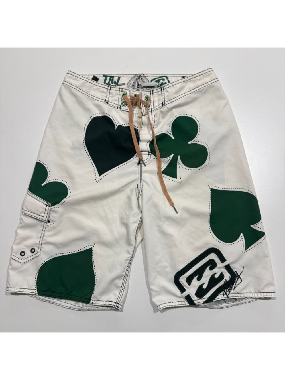 Vintage Y2K Billabong Board Shorts Ace Spade Heart Clubs Cards Board Shorts 28
